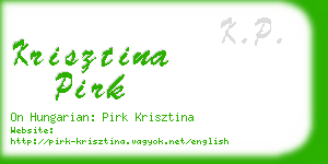 krisztina pirk business card